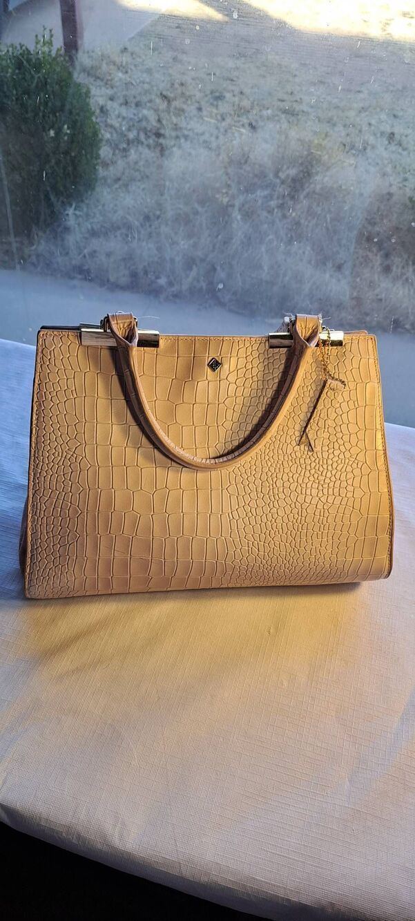 Pink Antonio Melani Leather Satchel or Crossbody Purse